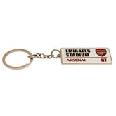 Arsenal sleutelhangerplaat Emirates Stadium wit